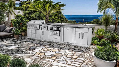 Sunstone Hill Country 13′6″ Outdoor Kitchen Island Package