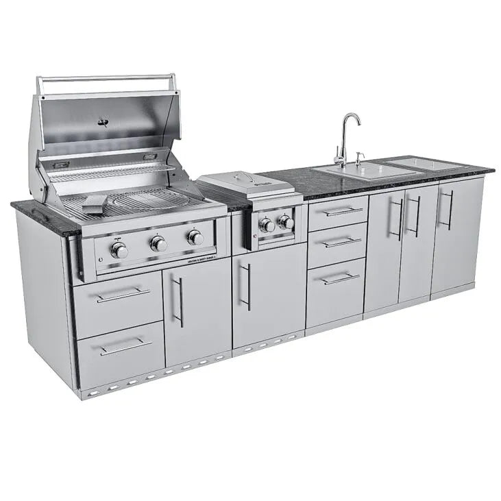 Sunstone Magnolia 10′ ADA-Compliant Outdoor Kitchen Island Package