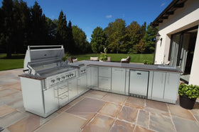 Sunstone Rancher L-Shaped Outdoor Kitchen Island Package