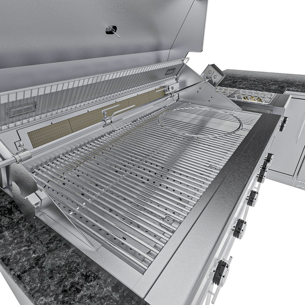 Sunstone Rancher L-Shaped Steel Outdoor Kitchen Package