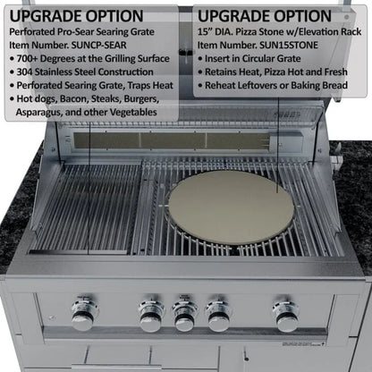 Sunstone Savanna 16′ Outdoor Kitchen Island Package with 60° Angle