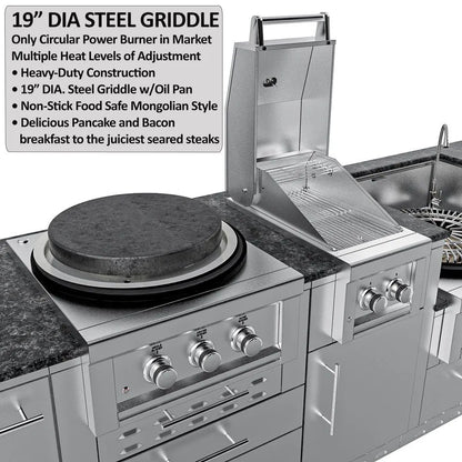 Sunstone TexCajun 9′ Cajun Specialty Outdoor Kitchen Island Package