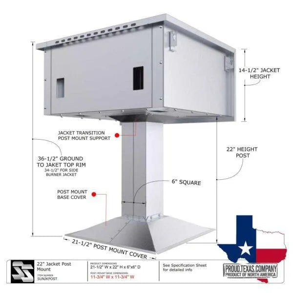 Sunstone Grill Jacket Post Fixture Mount