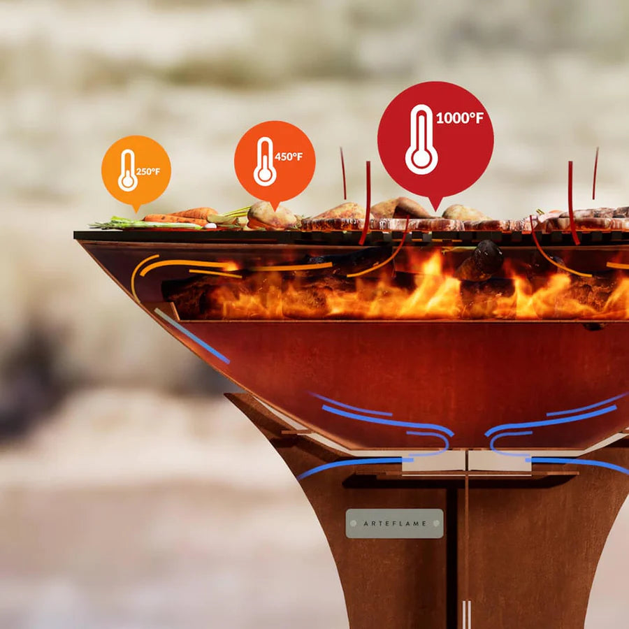 Arteflame Replacement Fire Base with Enhanced Airflow
