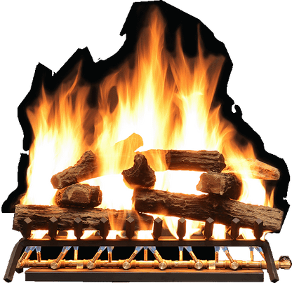 Warming Trends gas outdoor fireplace with CROSSFIRE burner