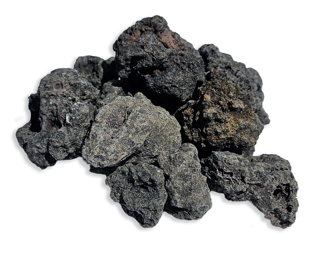 Warming Trends black lava rock