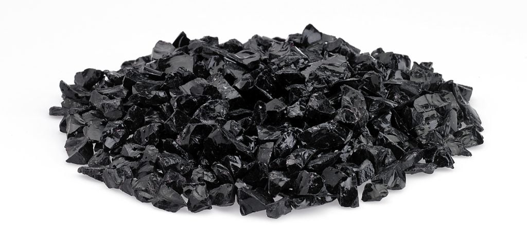 Warming Trends 3/4" - 1" Recycled Fire Glass, Onyx