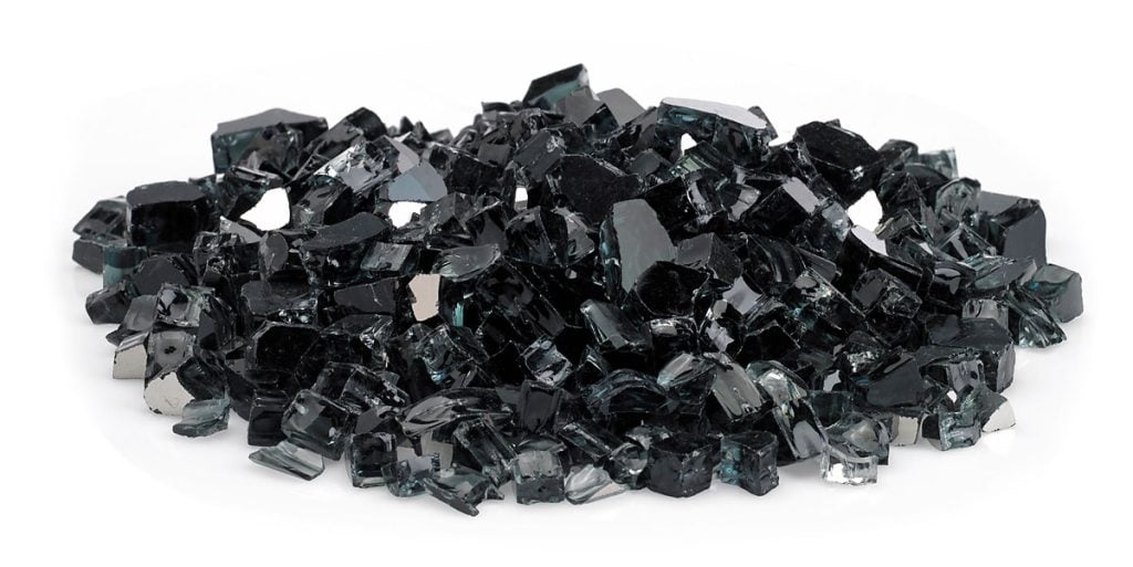 Warming Trends 1/2" Reflective Fire Glass, Black