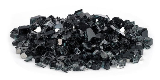 Warming Trends 1/2" Reflective Fire Glass, Black