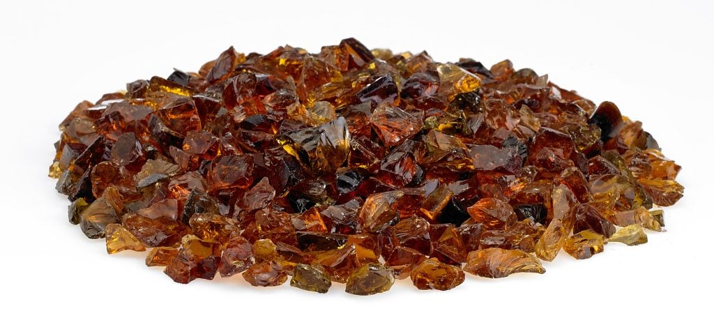 Warming Trends 3/4" - 1" Recycled Fire Glass, Auburn