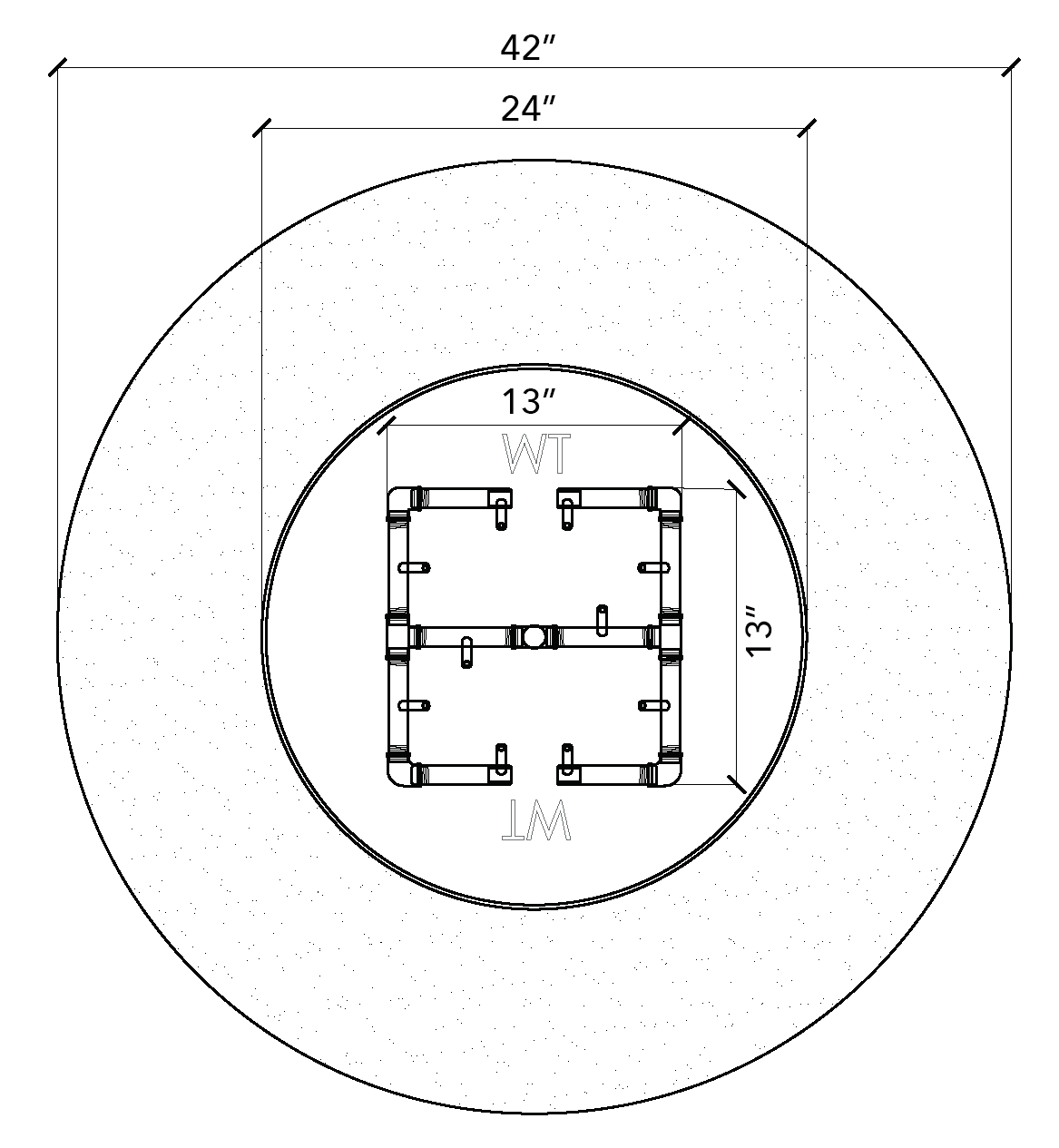 Warming Trends Ready-to-Finish round fire pit kit, 42" Diameter (FC42)