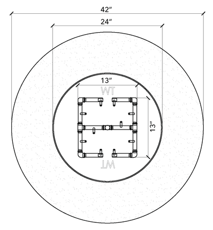 Warming Trends Ready-to-Finish round fire pit kit, 42" Diameter (FC42)