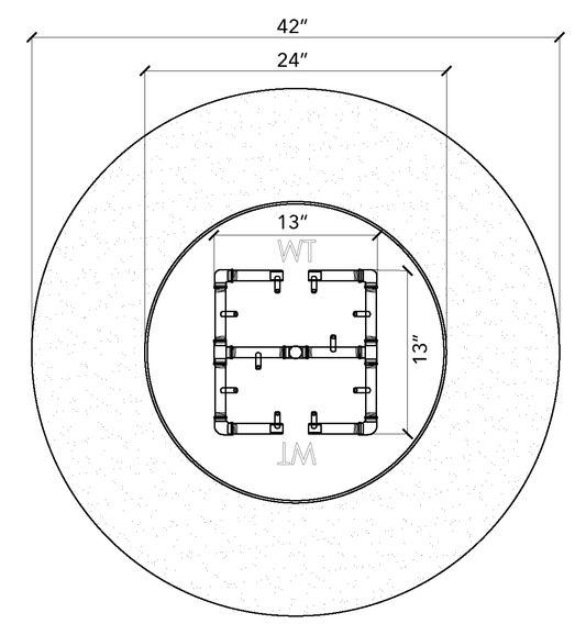 Warming Trends Ready-to-Finish round fire pit kit, 42" Diameter (FC42)