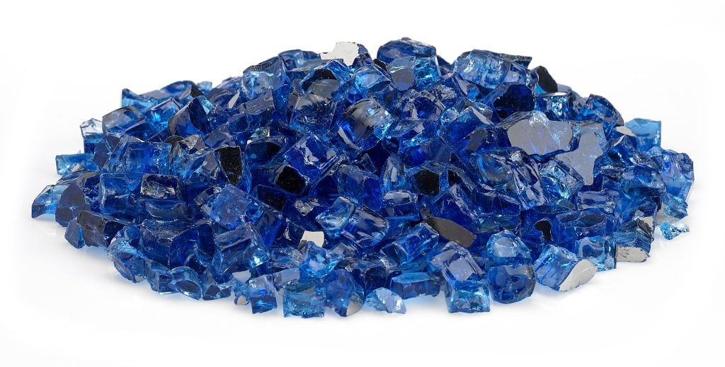 Warming Trends 1/2" Reflective Fire Glass, Cobalt