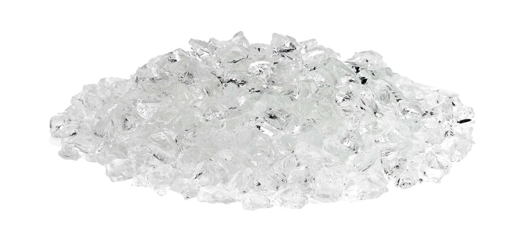 Warming Trends 3/4" - 1" Recycled Fire Glass, Ice Medium