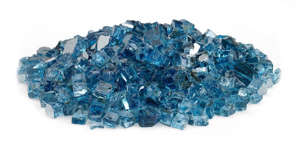 Warming Trends 1/2" Reflective Fire Glass, Pacific Blue