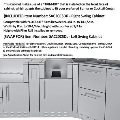 Sunstone Big-Texan 21' Cabinet Frame & Kit (No Appliances)