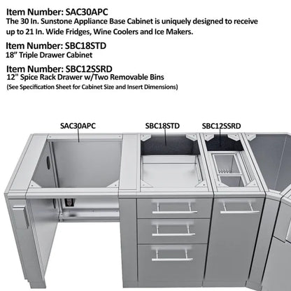 Sunstone Big-Texan 21' Cabinet Frame & Kit (No Appliances)