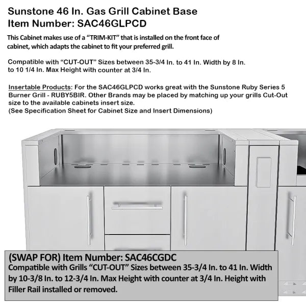Sunstone French Quarter 13'7" Cabinet Frame & Kit (No Appliances)