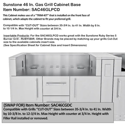 Sunstone French Quarter 13'7" Cabinet Frame & Kit (No Appliances)