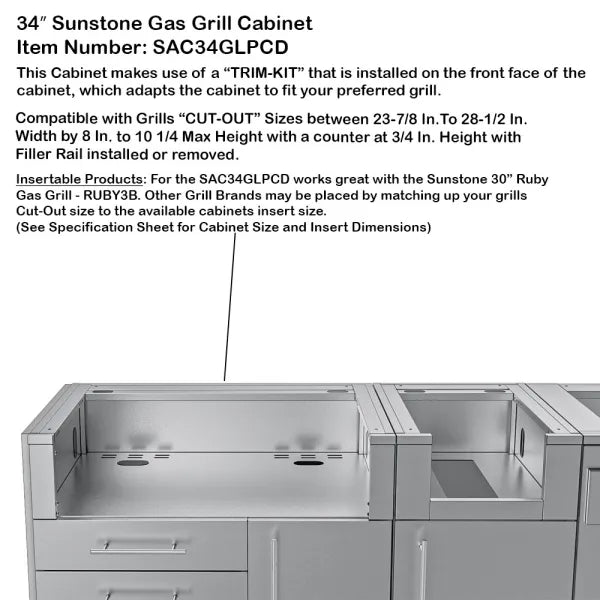 Sunstone Houston 9'8" Cabinet Frame & Kit (No Appliances)