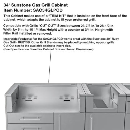 Sunstone Houston 9'8" Cabinet Frame & Kit (No Appliances)