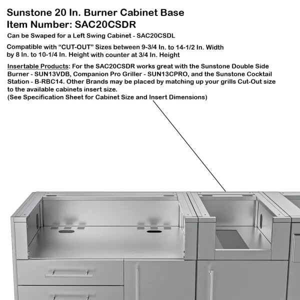 Sunstone Houston 9'8" Cabinet Frame & Kit (No Appliances)