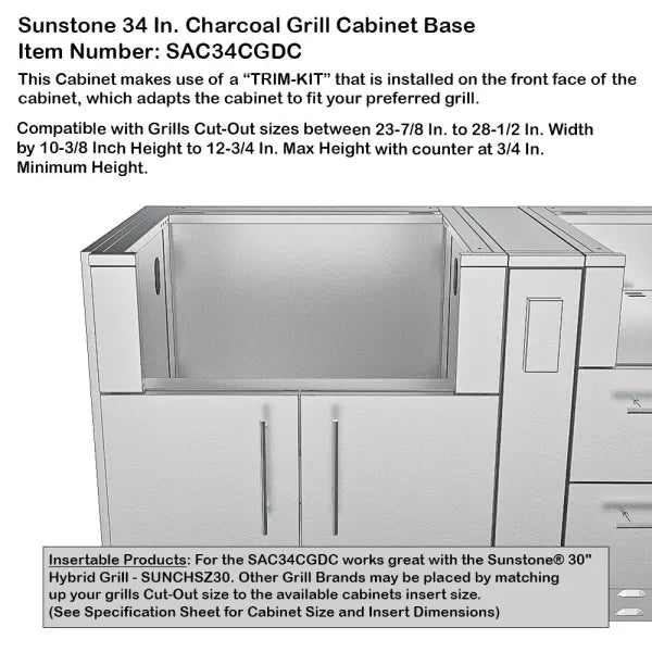 Sunstone Texas Tango 19' Cabinet Frame & Kit (No Appliances)