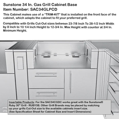 Sunstone Texas Tango 19' Cabinet Frame & Kit (No Appliances)