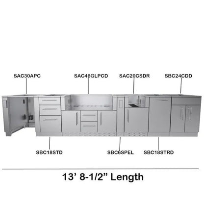 Sunstone Dallas 14' Cabinet Frame & Kit (No Appliances)