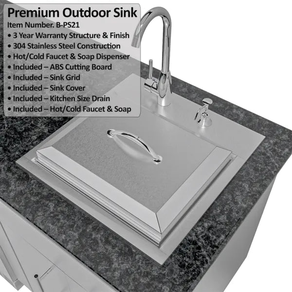 Sunstone Houston 9′8″ Outdoor Kitchen Island Package