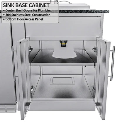 Sunstone Alamo 10′ Hybrid Grill Outdoor Kitchen Island Package with Hybrid Grill