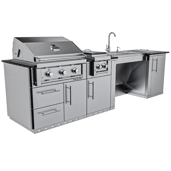 Sunstone Summit ADA-Compliant 10′ Outdoor Kitchen Island Package