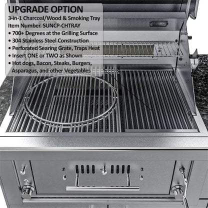 Sunstone Alamo 10′ Hybrid Grill Outdoor Kitchen Island Package with Hybrid Grill