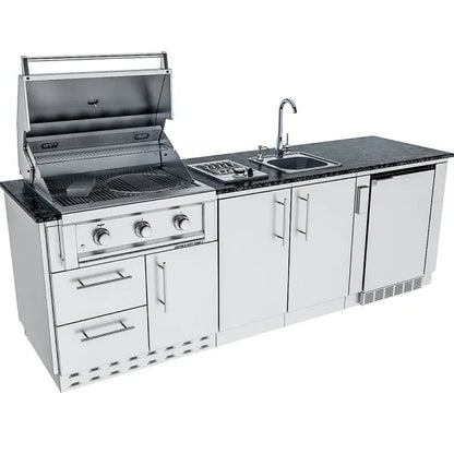 Sunstone Bayou 8.6′ Outdoor Kitchen Island Package