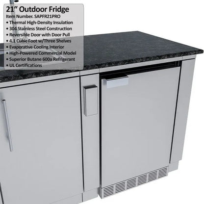 Sunstone Bayou 8.6′ Outdoor Kitchen Island Package