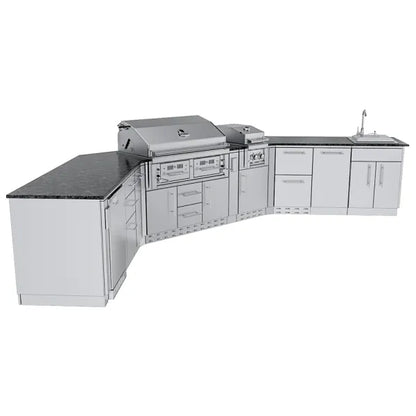 Sunstone Big-Texan 21′ Outdoor Kitchen Island Package