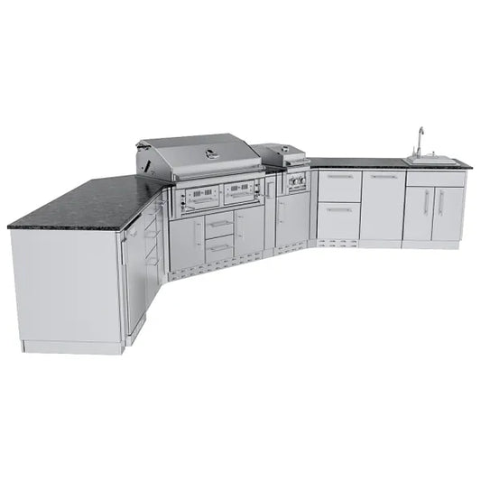 Sunstone Big-Texan 21′ Outdoor Kitchen Island Package