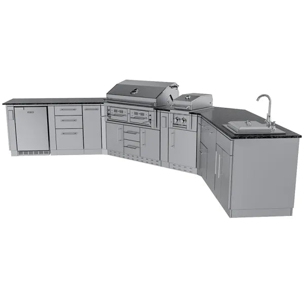Sunstone Big-Texan 21′ Outdoor Kitchen Island Package