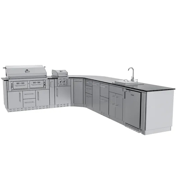 Sunstone Big-Texan 21′ Outdoor Kitchen Island Package