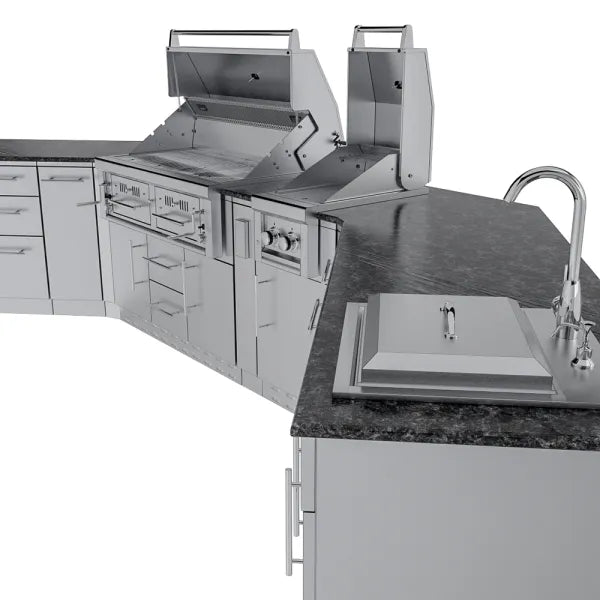 Sunstone Big-Texan 21′ Outdoor Kitchen Island Package