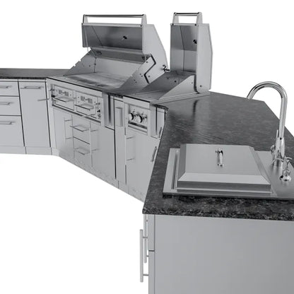 Sunstone Big-Texan 21′ Outdoor Kitchen Island Package