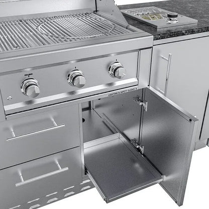 Sunstone Brazos 9′ Outdoor Kitchen Island Package