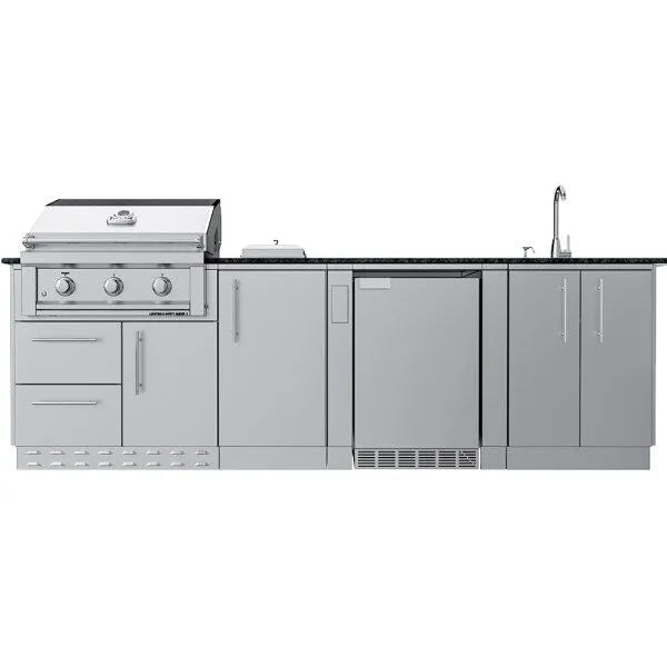 Sunstone Brazos 9′ Outdoor Kitchen Island Package