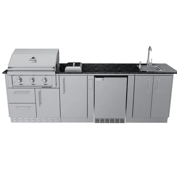 Sunstone Brazos 9′ Outdoor Kitchen Island Package