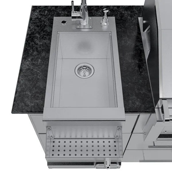 Sunstone Caprice 6.4′ Grill & Bar Sink Outdoor Island Package