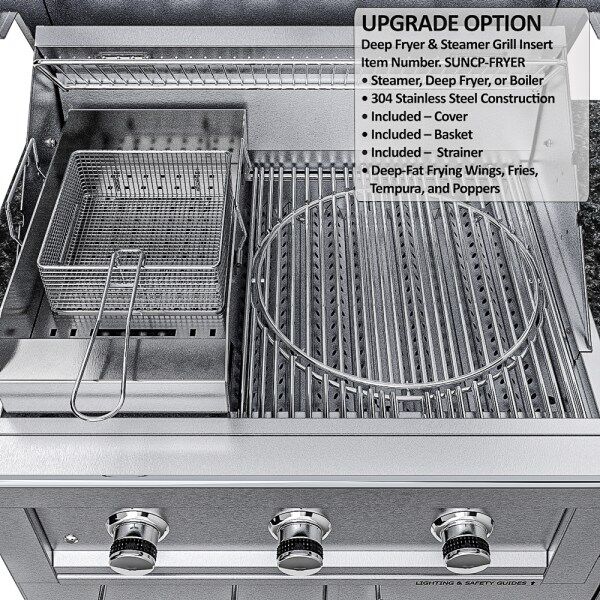 Sunstone Caprice 6.4′ Grill & Bar Sink Outdoor Island Package