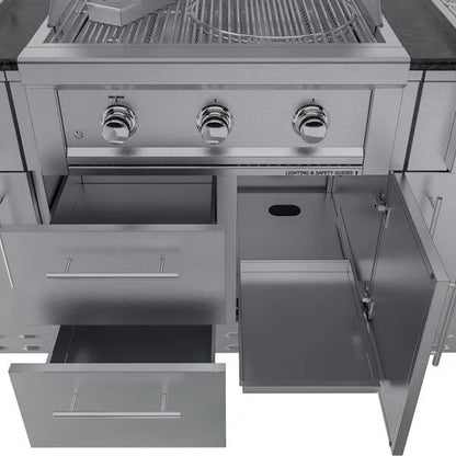 Sunstone Caprice 6.4′ Grill & Bar Sink Outdoor Island Package