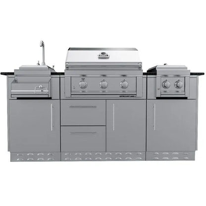 Sunstone Caprice 6.4′ Grill & Bar Sink Outdoor Island Package