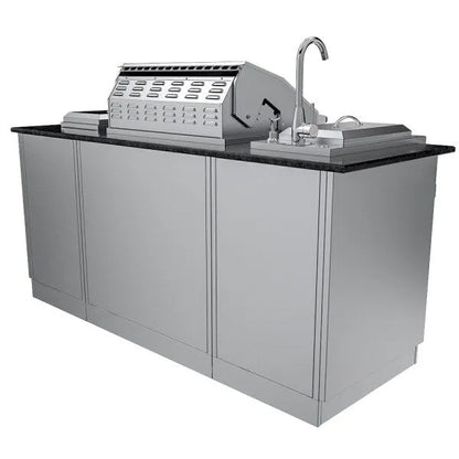 Sunstone Caprice 6.4′ Grill & Bar Sink Outdoor Island Package